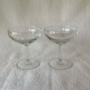 2 Princess House Crystal Heritage Champagne Wine Dessert Glasses